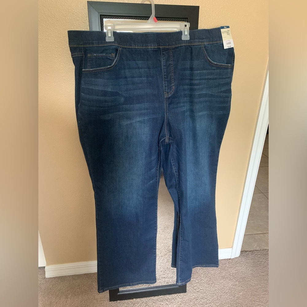 NWT Terra & Sky Indigo Wide Leg Jeans